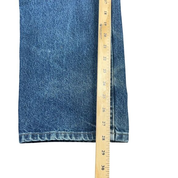 Wrangler Mens Regular Fit Jeans 34x30 Dark Wash Denim 100% Cotton Made In Mexico - Picture 5 of 10